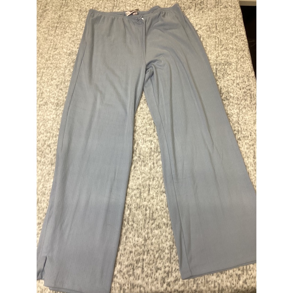 Gilligan & O'Malley Women Blue Pointelle Wide Leg Pajama Pants XL549M M NEW